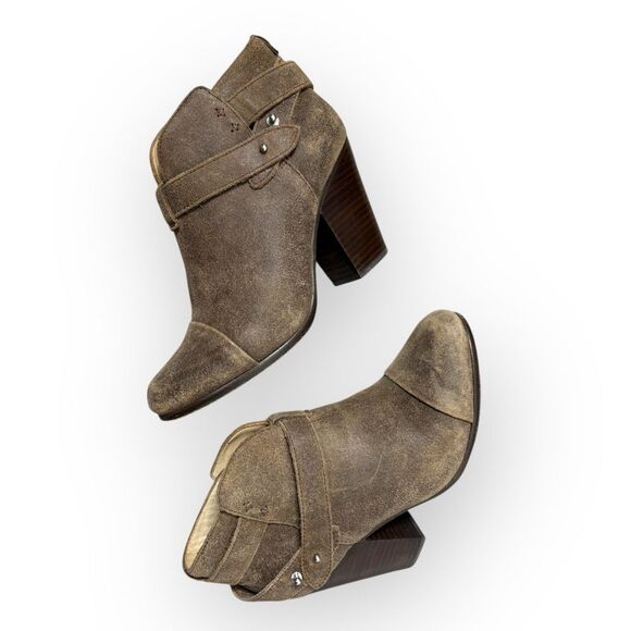 Rag & Bone Harrow Ankle Booties Heeled Boots Size 37.5 7.5 - Picture 4 of 8